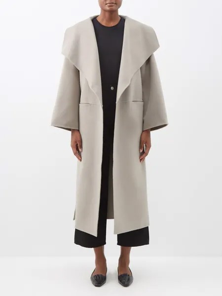 Фирменное пальто из смесовой шерсти Toteme, серый