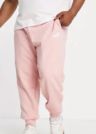 Серо-бежевые джоггеры Puma Plus Essentials-Розовый цвет