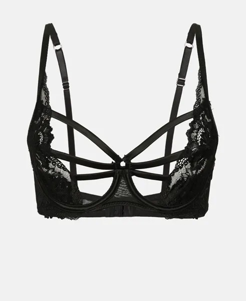 Бюстгальтер на косточках, чашка BF Hunkemöller, цвет Caviar Black