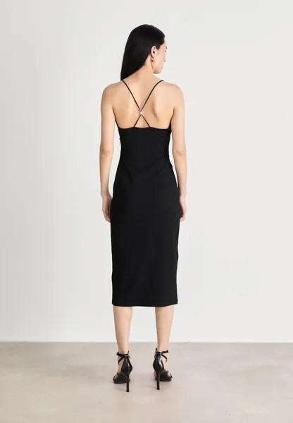 Коктейльное платье / Вечернее платье Tie Detail Long Dress Calvin Klein, черное