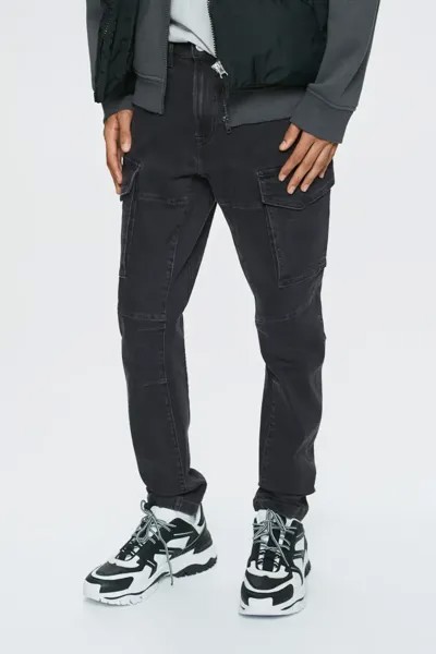 Узкие джинсы-карго H&M, черный