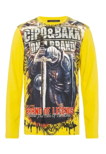 Лонгслив Cipo & Baxx Sweatshirt, желтый