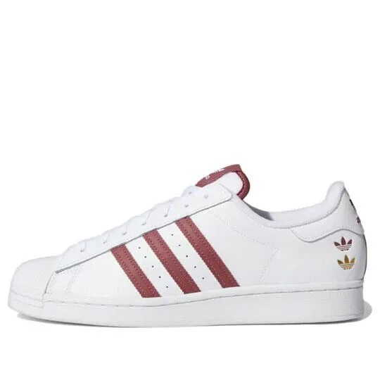 Adidas Originals Superstar Белые Бордовые Золотые Повседневные Туфли GY0976 Мужские