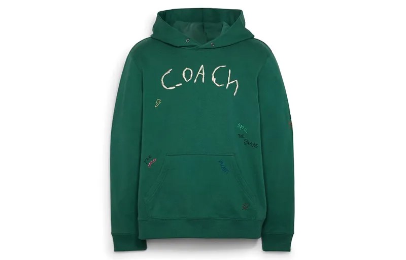 Толстовка унисекс оливково-зеленая Coach, оливково-зеленый