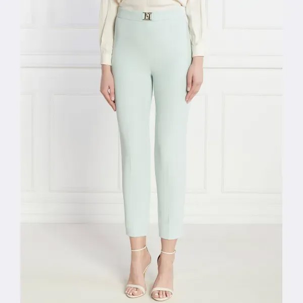 Узкие брюки-сигареты Elisabetta Franchi, зеленый