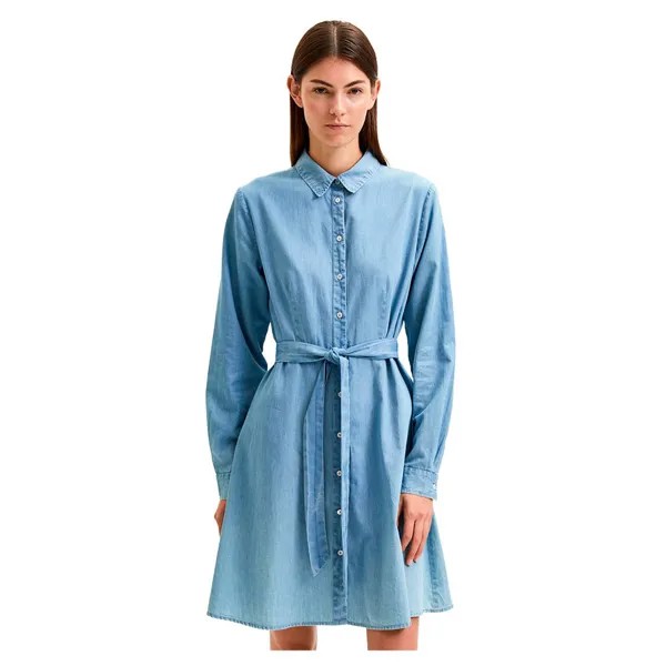 Короткое платье Selected Tammy Long Sleeve, синий