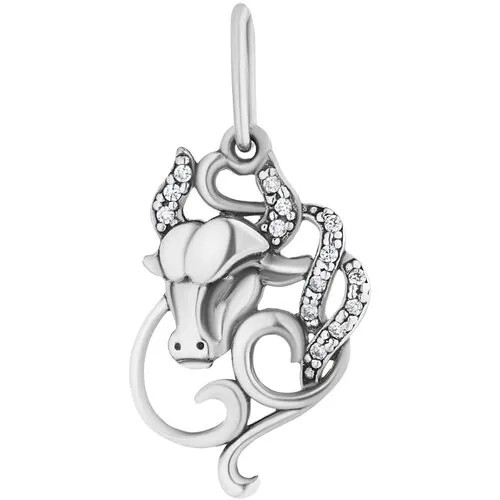 Подвеска серебряная с фианитами арт. 2135874/9 Телец