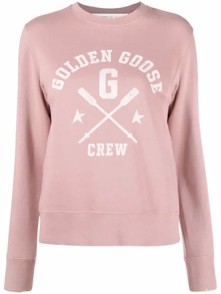 Golden Goose толстовка с круглым вырезом и логотипом