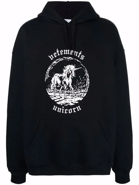 VETEMENTS худи Unicorn с логотипом
