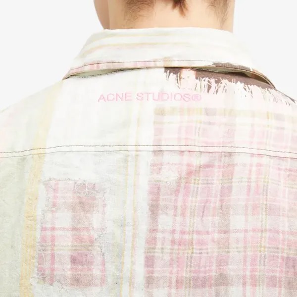 Acne Studios Setar Полотенце с принтом Рубашка в клетку, мультиколор