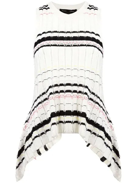 Proenza Schouler ребристый трикотажный топ в полоску