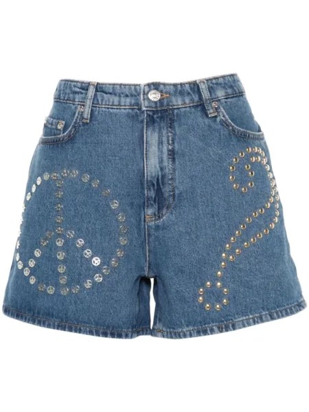 MOSCHINO JEANS джинсовые шорты с заклепками, синий