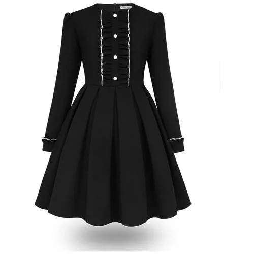 Школьное платье Alisia Fiori, размер 146-152, белый, черный