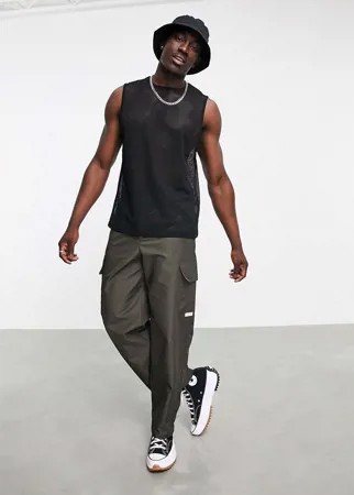 Черная сетчатая майка ASOS DESIGN-Черный цвет