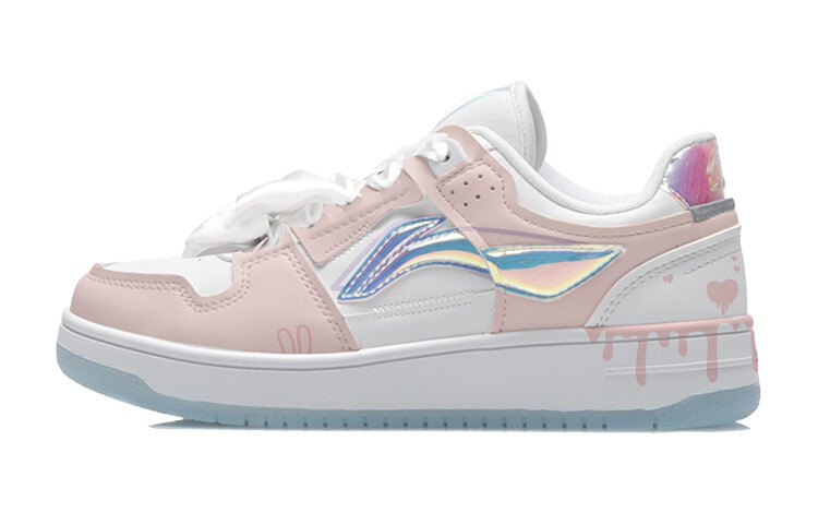 Кроссовки LINING Tianji Series Skateboarding Shoes Women's Low-top Pink/white, розовый