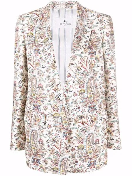 ETRO пиджак с цветочным принтом