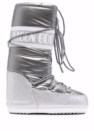 Moon Boot сапоги Classic Pillow с эффектом металлик