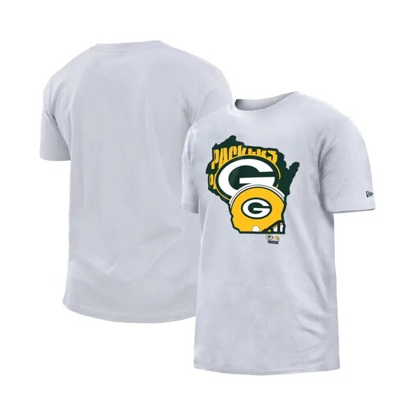 Мужская белая футболка Green Bay Packers Gameday State New Era