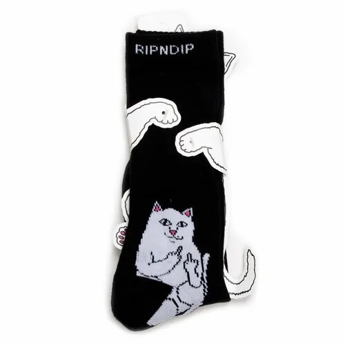 Носки RIPNDIP Носки с котом Лордом Нермалом Ripndip Socks, размер Универсальный, синий, черный, белый, серый