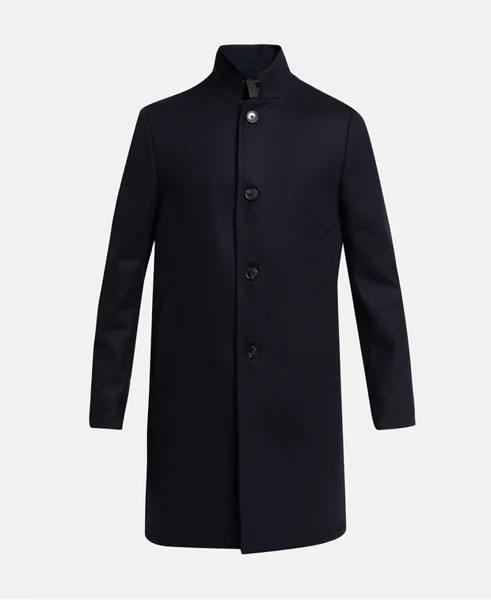 Шерстяное пальто J.Lindeberg, темно-синий