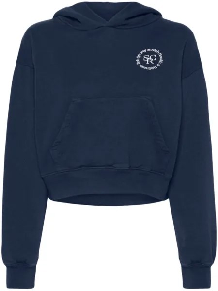 Sporty & Rich укороченное худи SRHWC, синий