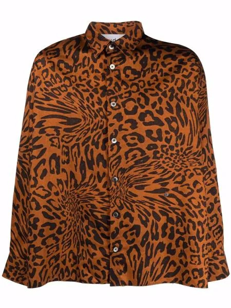 Etudes рубашка с леопардовым принтом