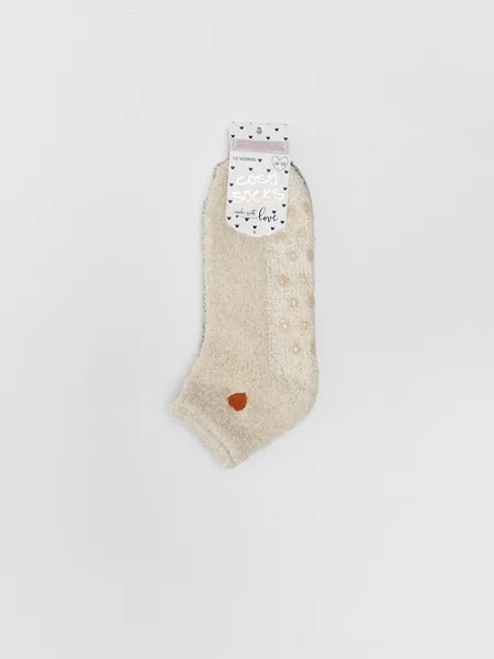 Женские домашние носки с вышивкой, 2 шт. LCW DREAM, бежевый меланж