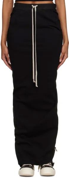 Черная длинная юбка Pillar Rick Owens Drkshdw