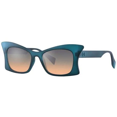 Солнцезащитные очки Italia Independent, бабочка, оправа: пластик, с защитой от УФ, для женщин, зеленый