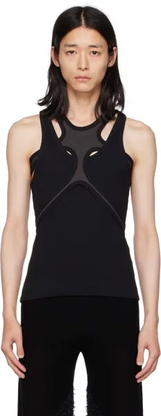 Dion Lee Эксклюзивная черная и серая майка с мультилоком SSENSE