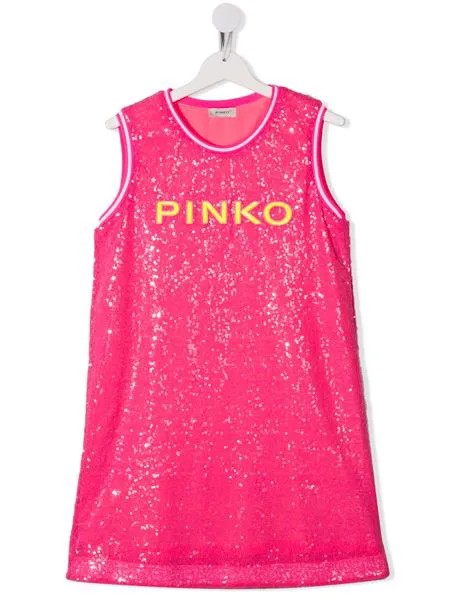 Pinko Kids платье без рукавов с пайетками