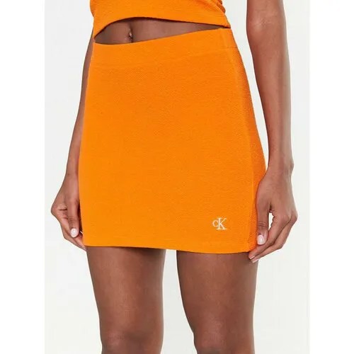 Юбка Calvin Klein Jeans, размер L [INT], оранжевый