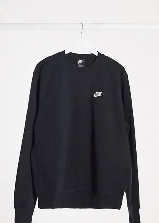 Черный свитшот с круглым вырезом Nike Tall Club