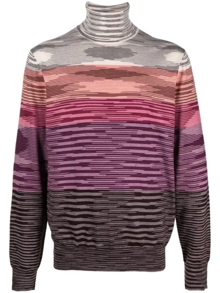 Missoni шерстяной джемпер вязки интарсия, розовый