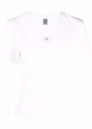 Adidas by Stella McCartney футболка с перфорацией логотипа