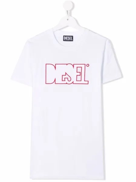 Diesel Kids футболка с вышитым логотипом
