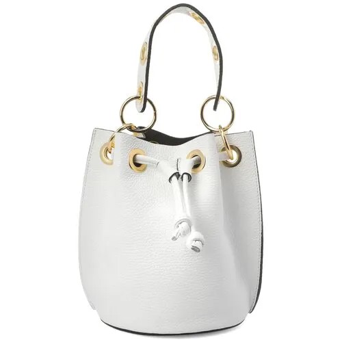 Сумка торба diva's bag, фактура зернистая, белый