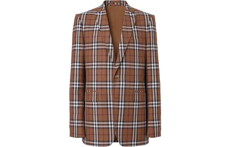 Деловой костюм мужской темно-коричневый березовый Burberry, коричневый