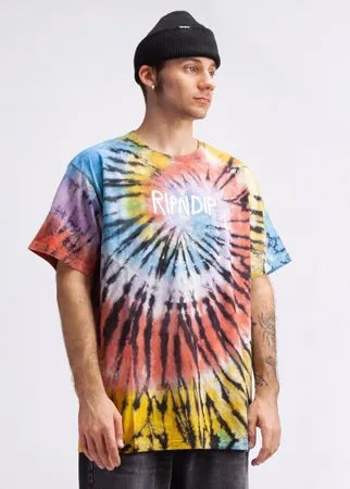 Футболка RIPNDIP Rubber Logo Tee Sunburst Spiral Tie Dye 2021