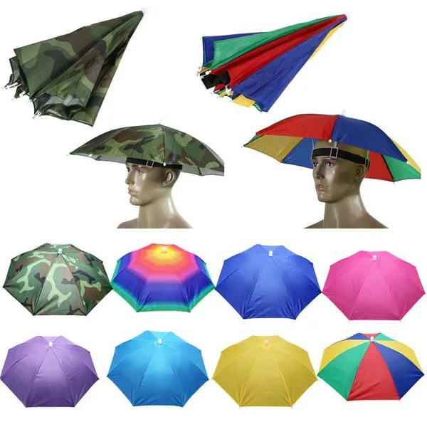 Зонтик Шляпы Женщины Солнце Дождь Эластичное оголовье Рыболовные шапки Унисекс Камуфляж Красочные шапки