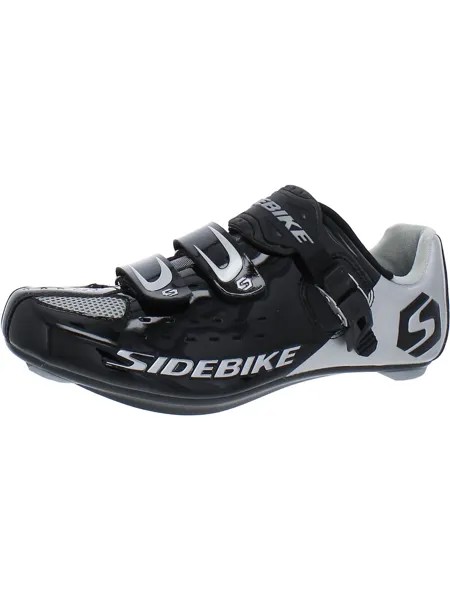 Мужские патентованные регулируемые велосипедные туфли Comp Rd Sidebike, цвет Black/Silver