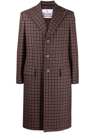 Vivienne Westwood однобортное пальто в клетку