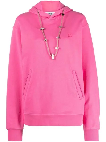 AMBUSH toggle-detail cotton hoodie, розовый