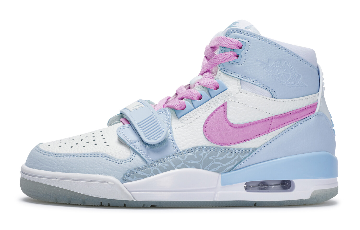 Кроссовки Jordan Legacy 312 Vintage Basketball Shoes Women's Mid-top Pink, синий/белый/розовый/красный