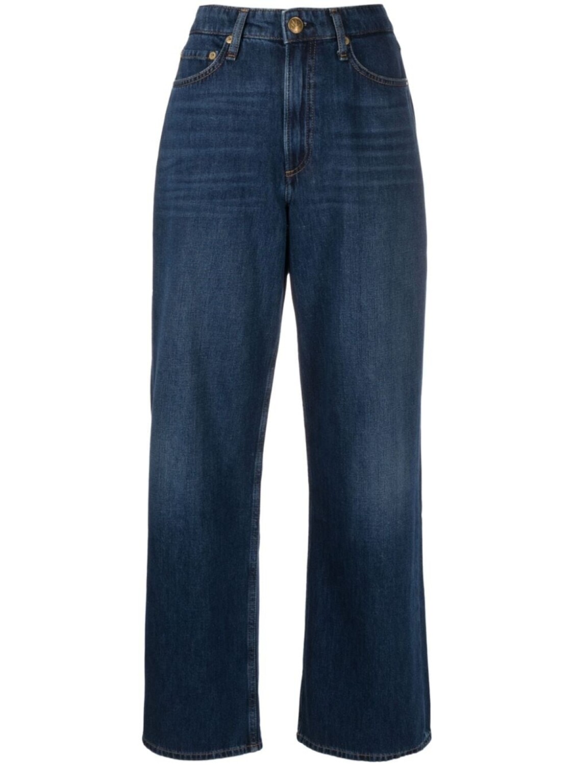 Rag & bone широкие джинсы средней посадки, синий