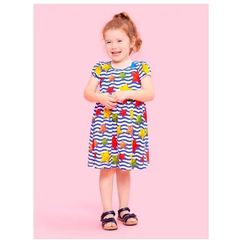 Платье Веселый Малыш размер 98, разноцветный