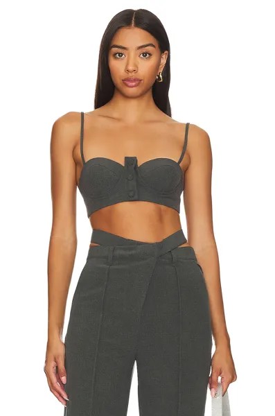 Топ Camila Coelho Lafayette Crop, цвет Charcoal