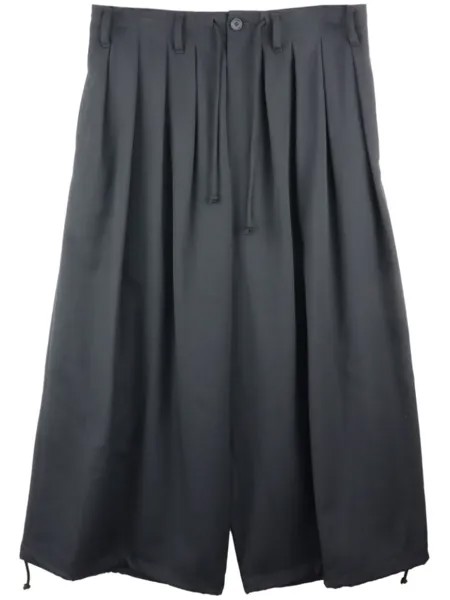 Yohji Yamamoto плиссированные шерстяные брюки, черный