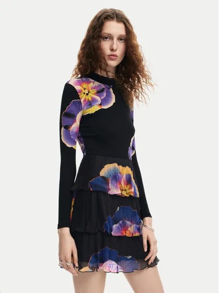 Платье на каждый день стандартного кроя Desigual, черный