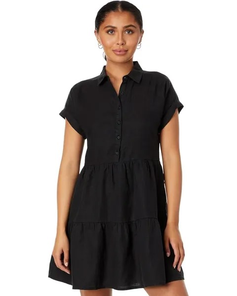 Платье Michael Stars Greta Short Sleeve Tiered, черный